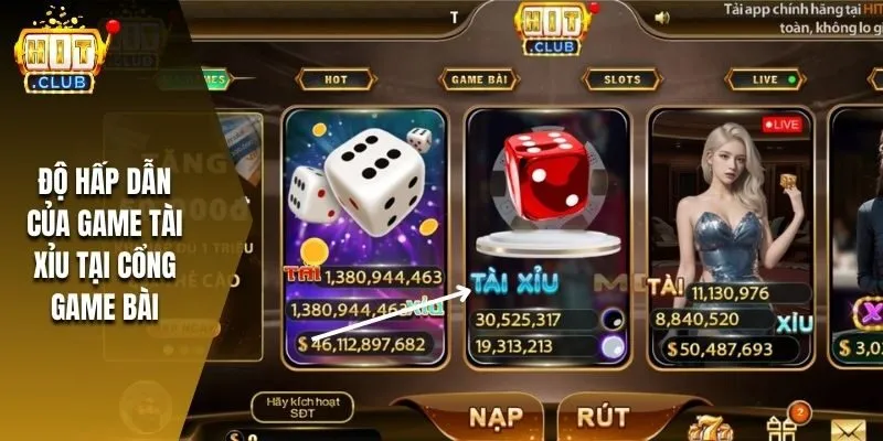 Độ hấp dẫn của game tài xỉu tại cổng game